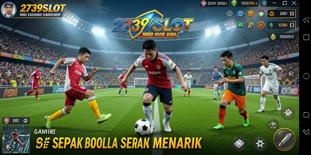 Tampilan gameplay 2739SLOT yang seru dalam suasana sepak bola.