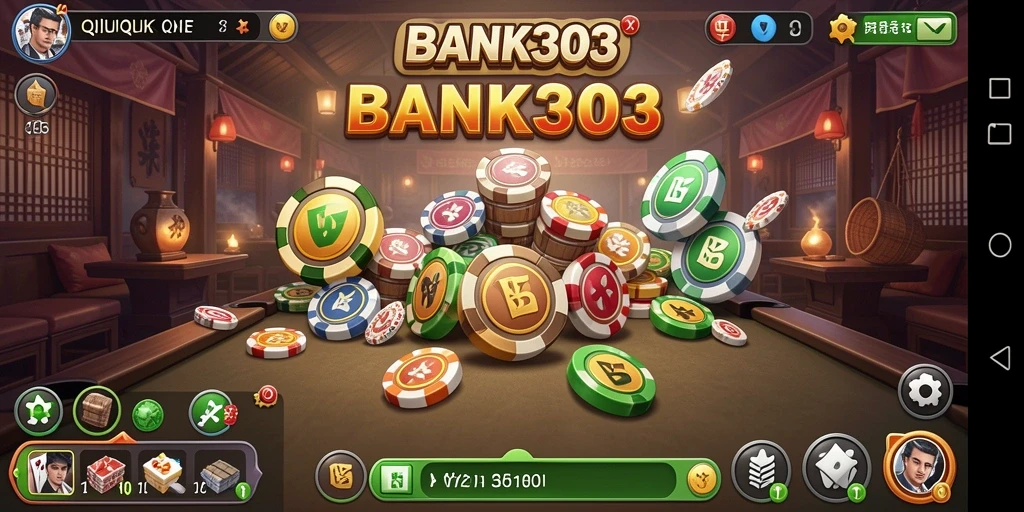 Tampilan menarik dari gameplay QiuQiu di BANK303.