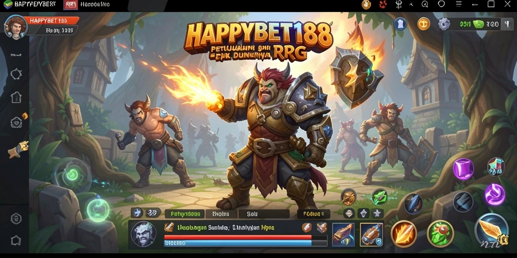 Tampilan gameplay seru dari <strong>HAPPYBET188</strong> yang menunjukkan aksi petualangan RPG.