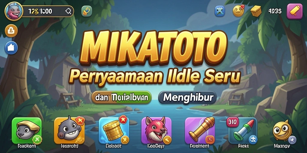 Tampilan gameplay MIKATOTO yang menampilkan aktivitas Idle menarik.