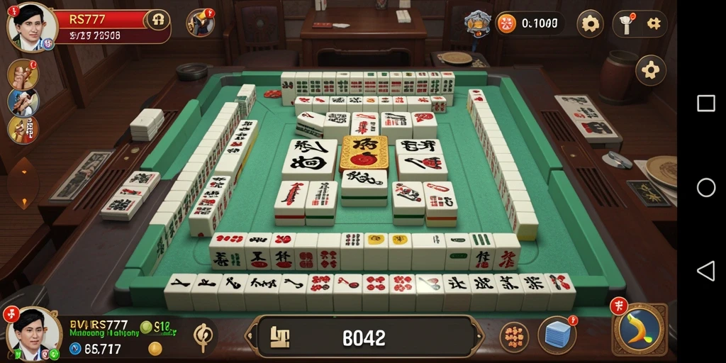 Tampilan gameplay RS777 yang menampilkan keseruan permainan Mahjong.